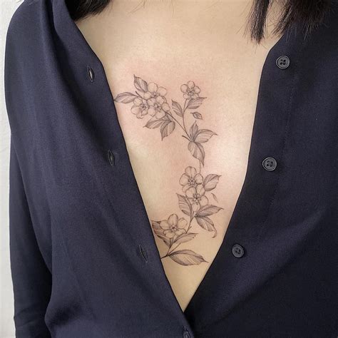 sternum tattoo women|simple sternum tattoo women.